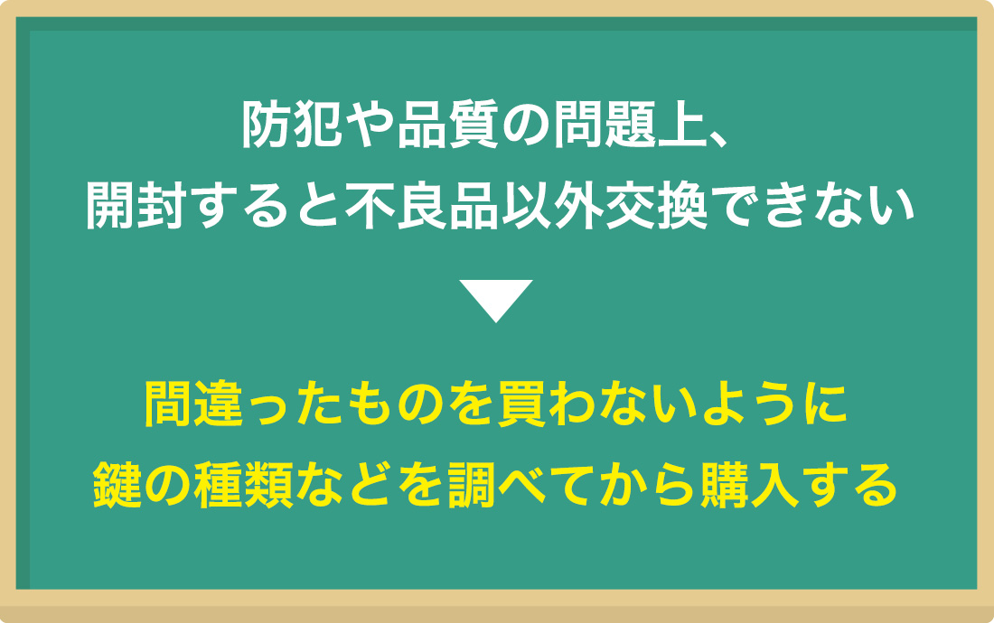 不良品以外は返品できない