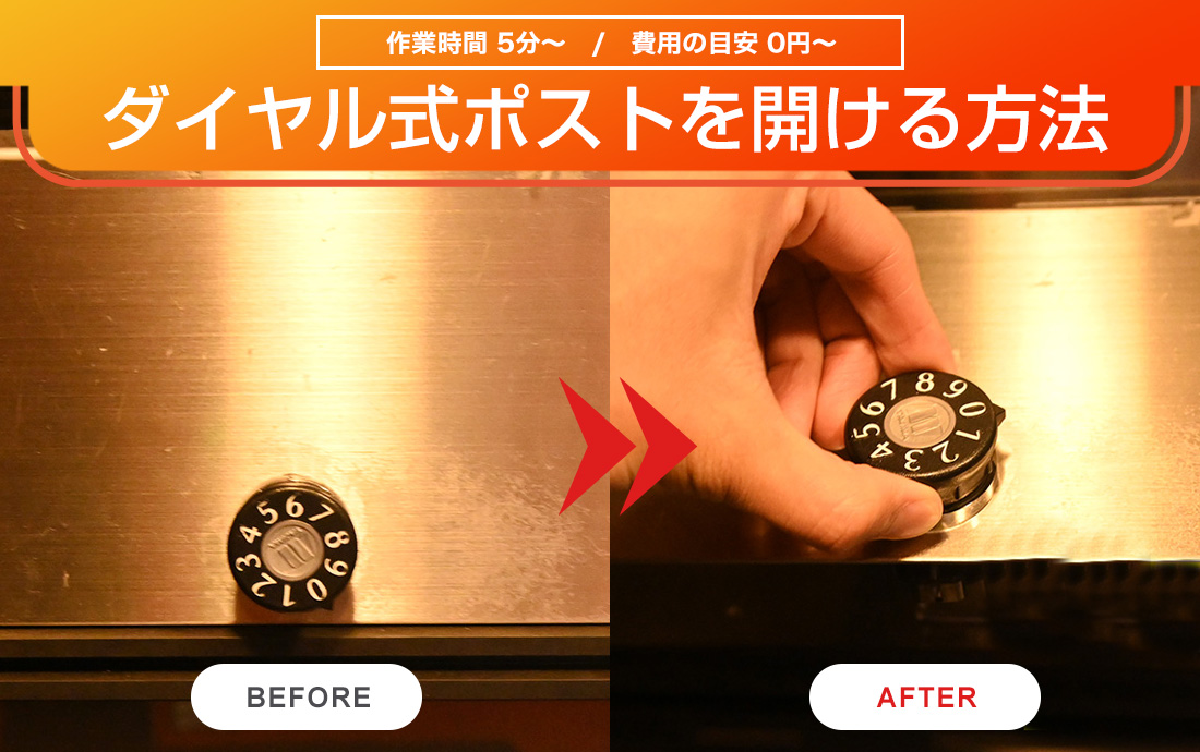 ダイヤル式ポストの開け方について解説