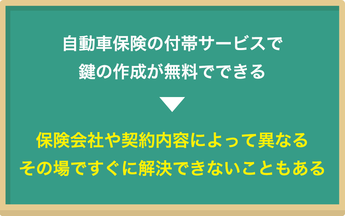 自動車保険の付帯サービスで車の鍵を作成する